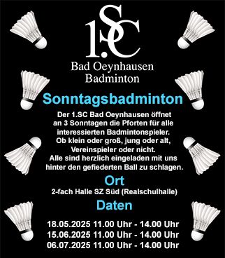 Sonntagsbadminton 2025 Sonntagsbadminton 2025